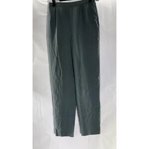 VALERIE STEVENS Women's Vintage Petite Gray Silk Pleated Dress Pant SZ 6P